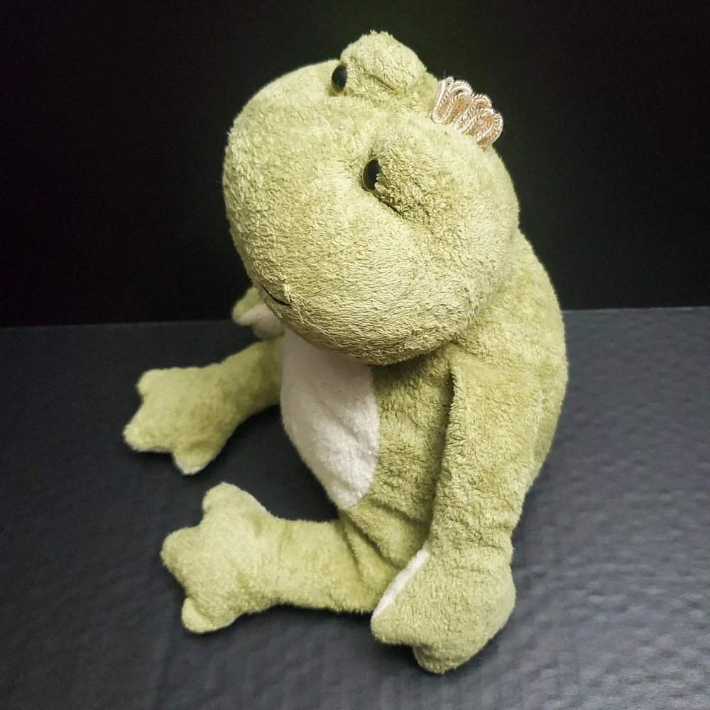 Ty Classic Frog Plush Light Green Prince Princess Crown KISSED 2006 No Tush Tags
